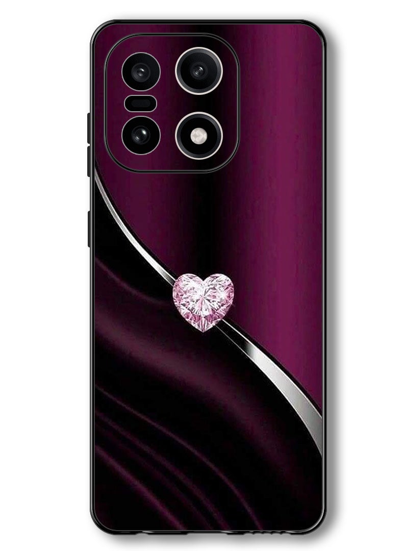 Theodor Case Compatible with OnePlus 15 6.78 Inch Protection Shockproof Bumper Cover Diamond Heart - Image 1